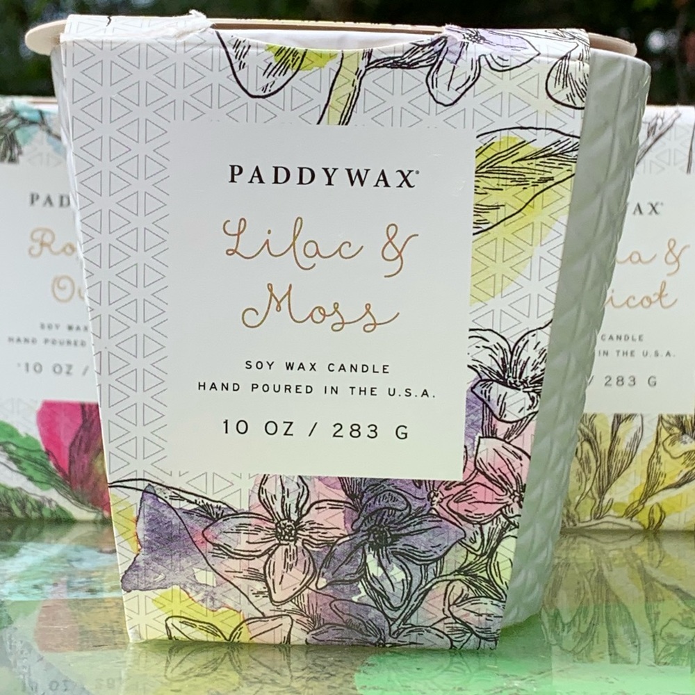 PADDYWAX Lilac & Moss SOY CANDLE IN CERAMIC! Made in USA Hand Poured Scented NWT